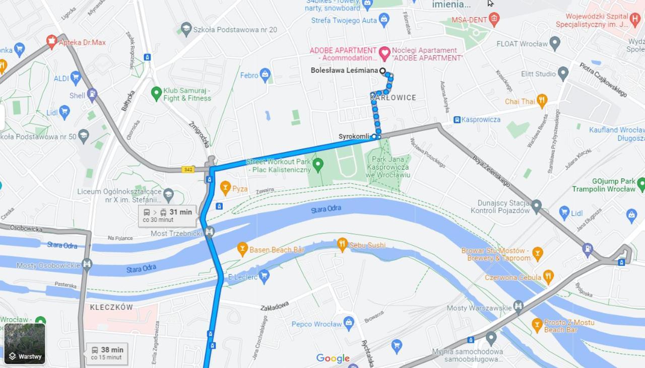 Adobe Apartment - Przytulny I Free Parking วรอตซวาฟ ภายนอก รูปภาพ